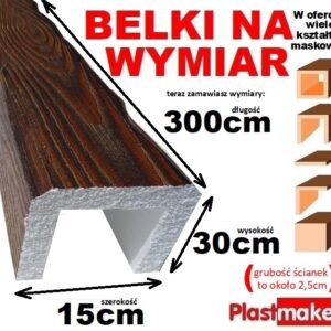 belki podwieszane rustykalne na sufit lamele 3d styropianowe imitujące drewno na wymiar producent